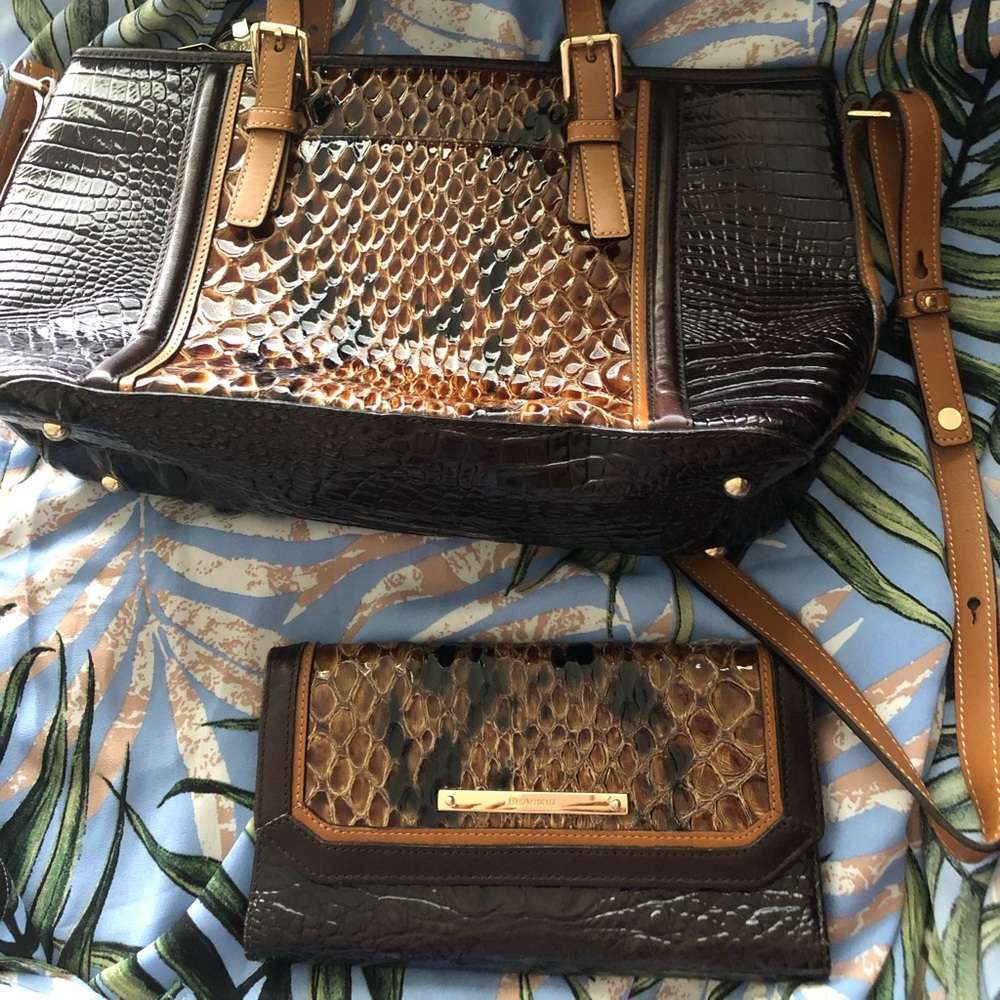 Brahmin Purse and Wallet in mint condition.